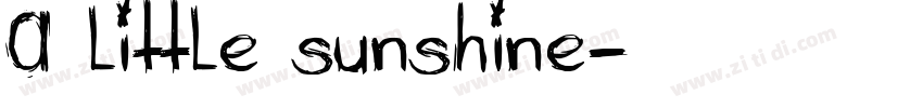 A little sunshine字体转换